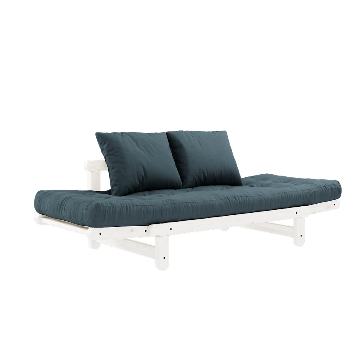 Beat, sofa bed, petrol blue/white