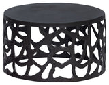 Jasper Coffee table, Ø64, Matte black aluminum