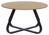 Cesura, coffee table ø80 cm - black/oak