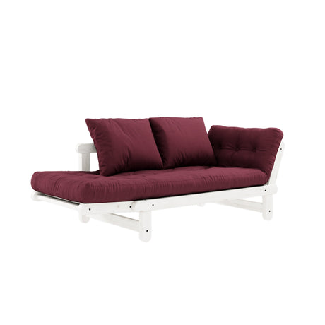 Beat, sofa bed, burgundy/white