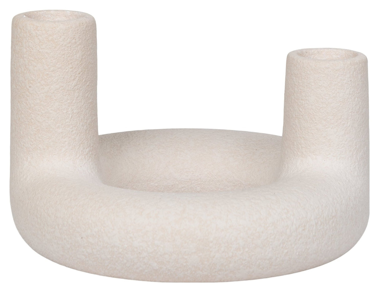 Candlestick, Ø13, beige