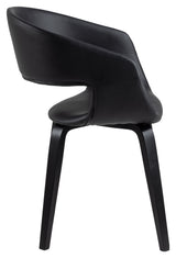 Nova, dining chair w/armrests - black