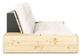 Base Sofa bed with Sideboxes -Natural/oak