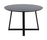 Dining table, Top and legs in black PU-lacquered oak veneer, Ø120