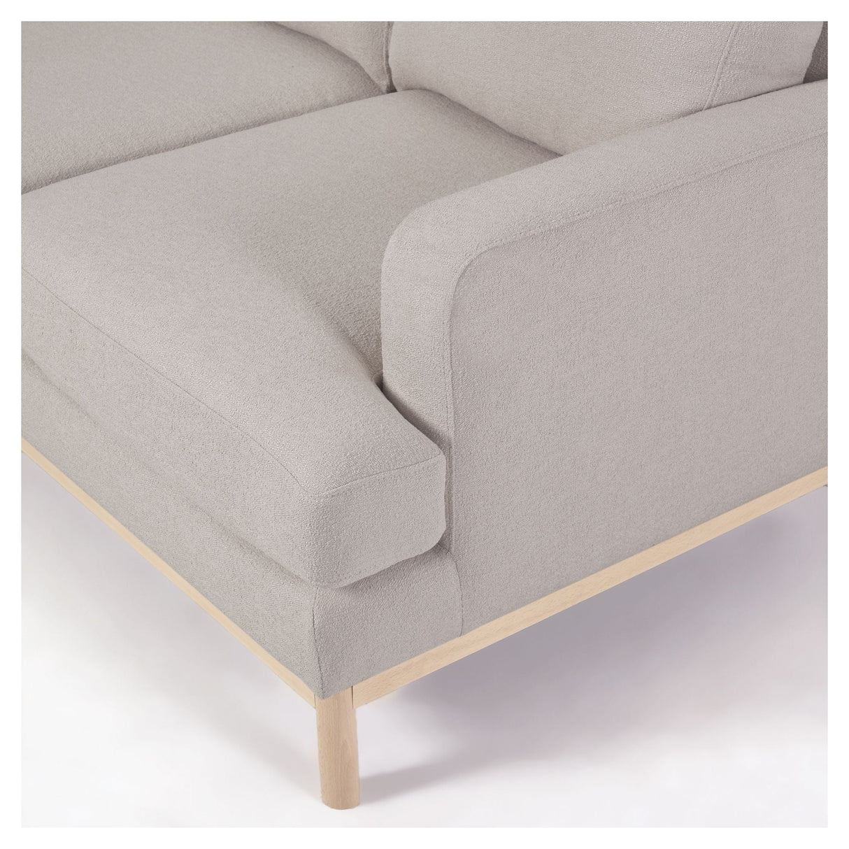 Mihaela 3-pers. Sofa with left-facing chaise longue, Gray fleece