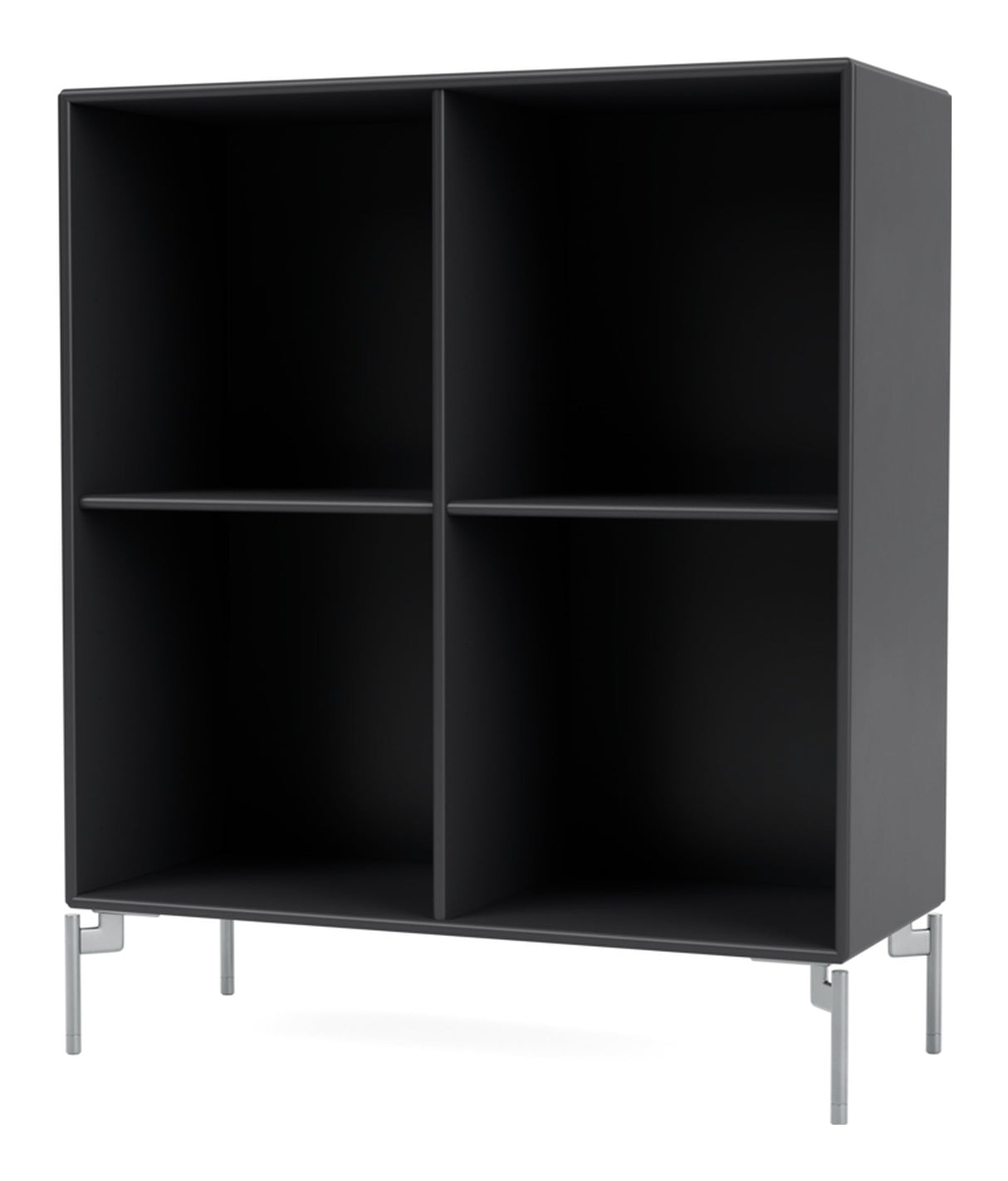 SHOW Bookshelf with silver legs, Anthracite