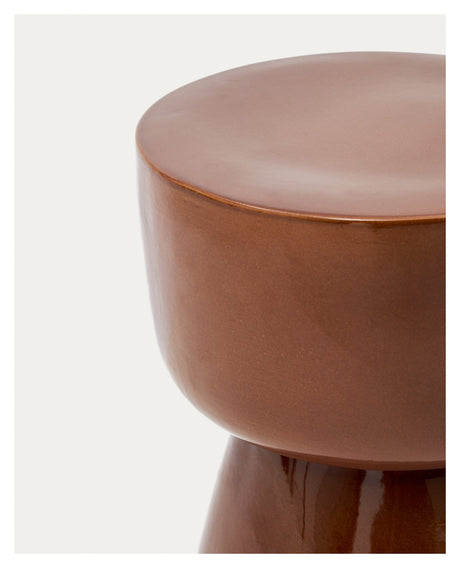 Mesquida side table, brown Ø 35 cm