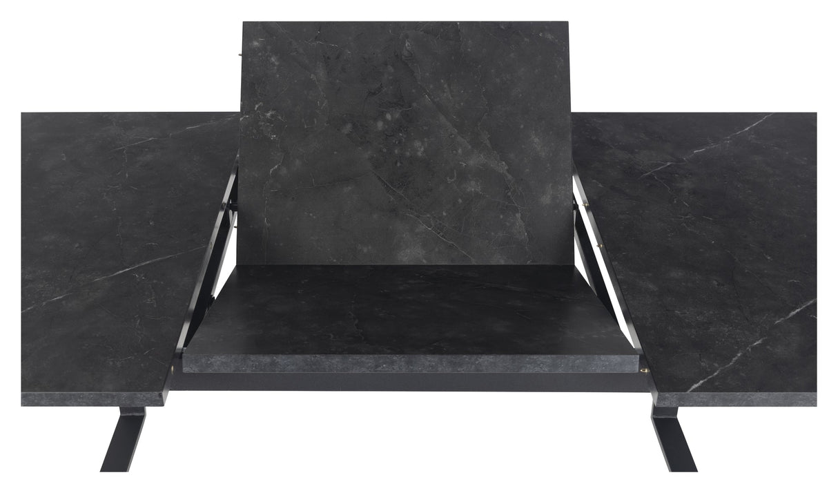 Amble, dining table 160/220cm- black marble