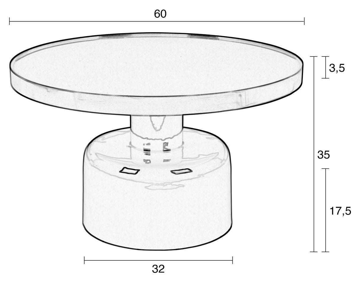 Zuiver Glam Coffee Table, Ø60, Pink