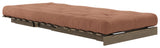 Roots 90 Sofa bed, Brown lacquered pine, Clay Brown