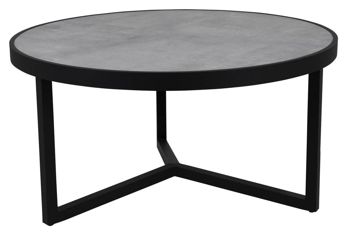 Itonda Lounge Table Black/Gray, Ø100