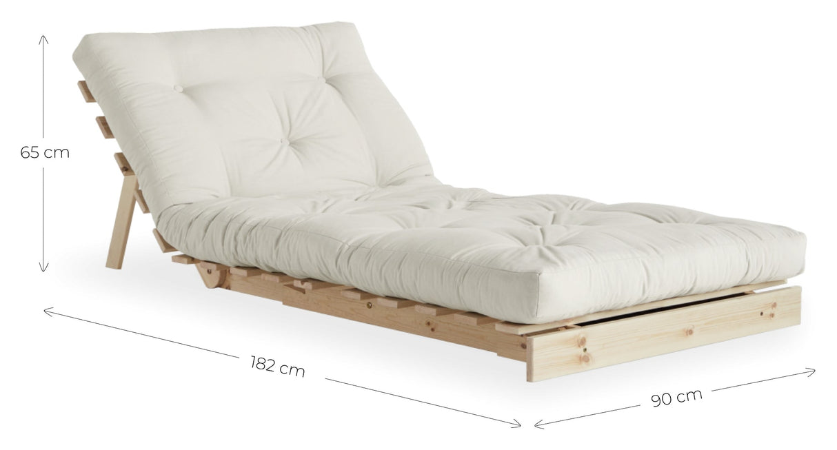 Roots 90 Sofa Bed, Pine/Off White