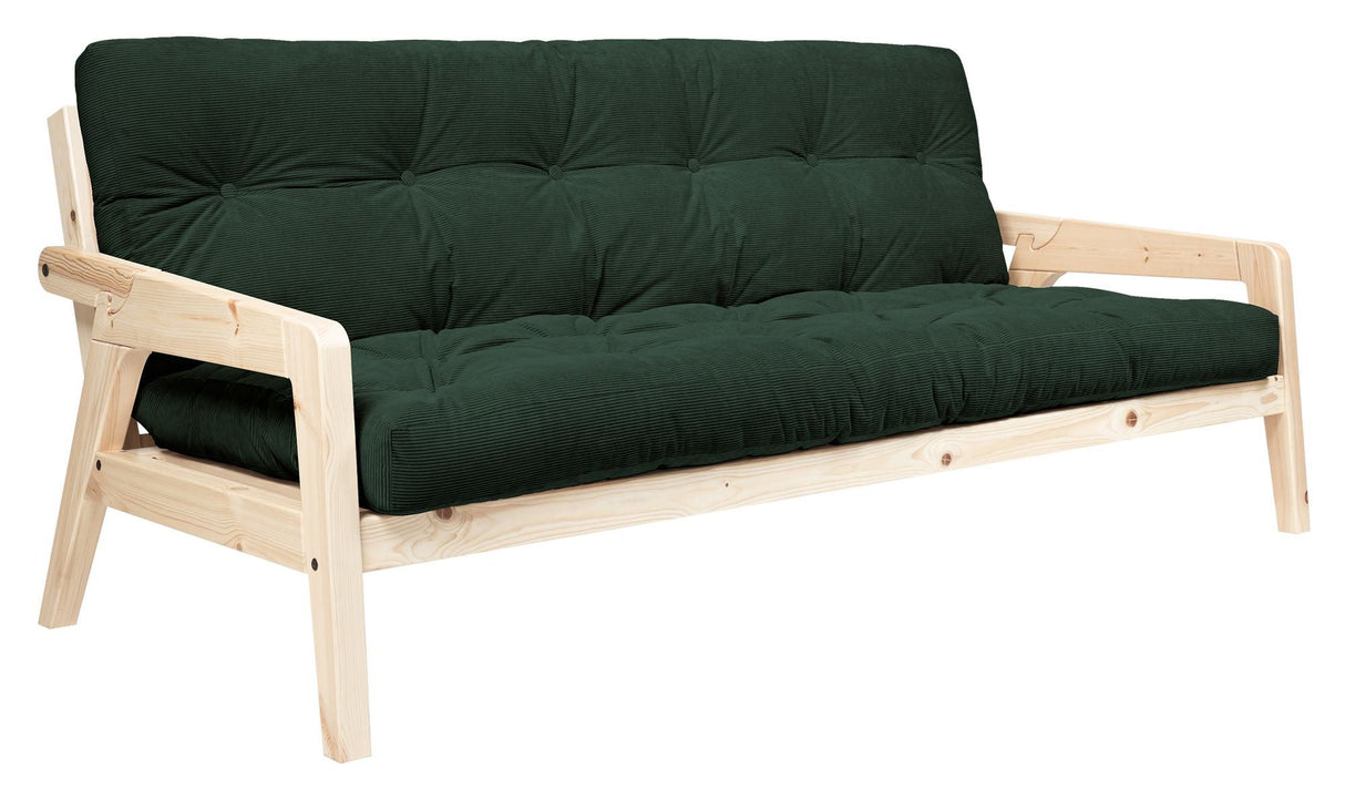 Grab Sofa bed, Pine/Seaweed velvet