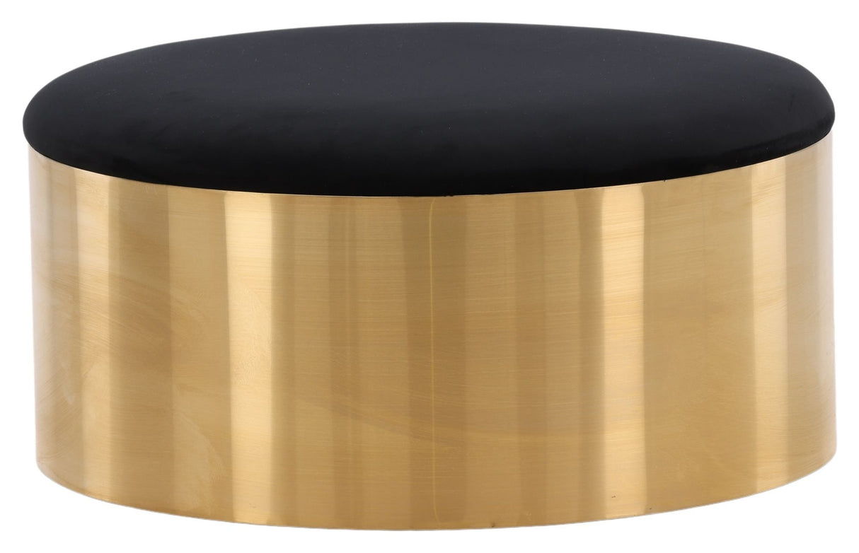 Puff Pouf Ø75 - Black/brass