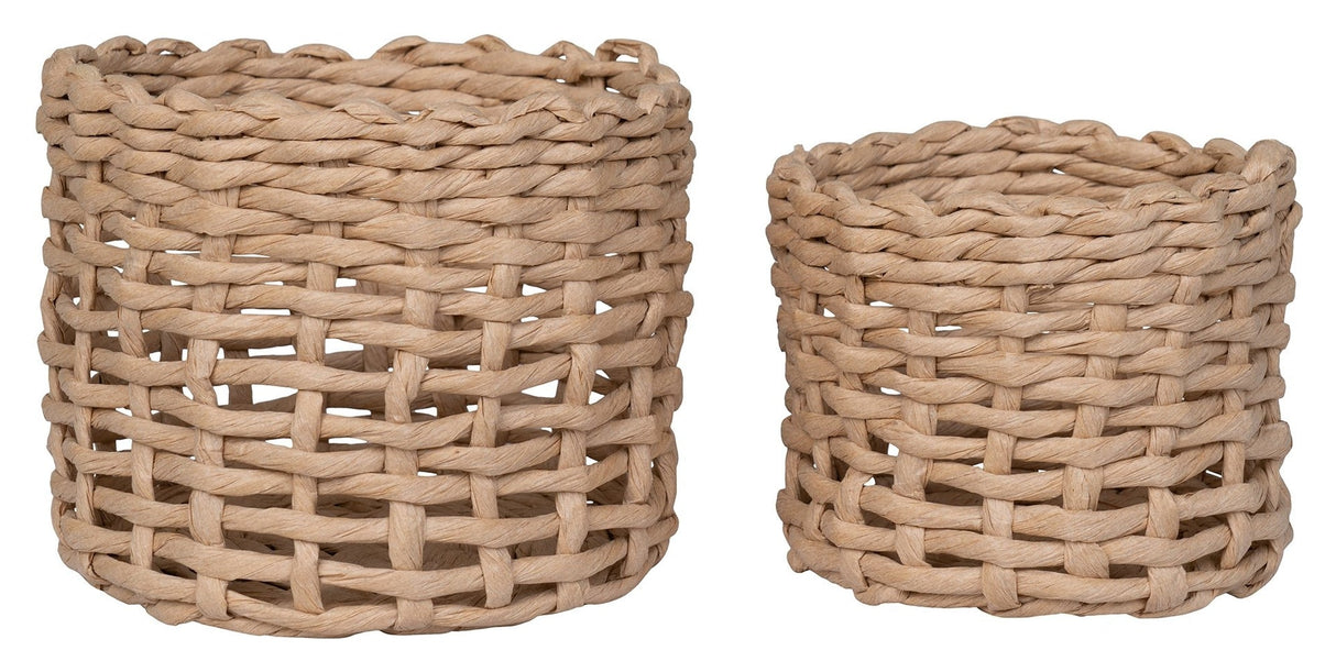 Penela, Basket set of 2, light brown