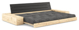 Base Sofa bed with Sideboxes, Charcoal/black