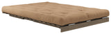 Roots 140 Sofa bed, Brown lacquered pine, Mocca