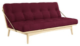 Folk Sofa bed, Pine/Bordeaux