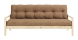 Knob Sofa bed, Lacquered pine, Mocca