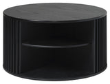 Siena Coffee table Ø85 - Black/oak