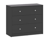 May Chest w/3 drawers - Gray foil