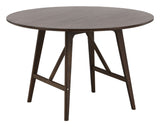 Kaseindon Dining table, Rubber wood, Dark brown, Ø100