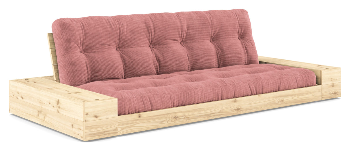 Base Sofa bed with Sideboxes, Sorbet Pink/nature