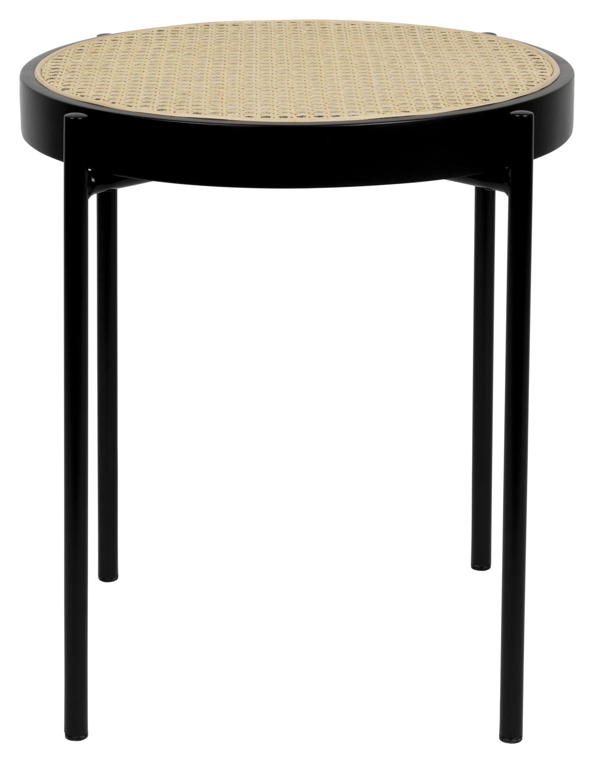 Spike Side Table, Ø50, Rattan/Beech