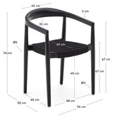 Ydalia, dining chair - black