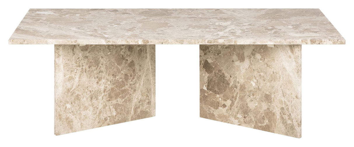 Florence Coffee table, Brown marble, 140x70