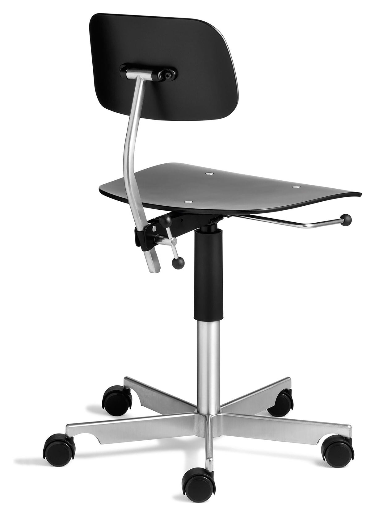 KEVI 2533 Office Chair, Black / Polished Chrome