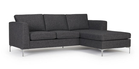 Shea 2-pers. Sofa Gray, with right-facing chaise longue