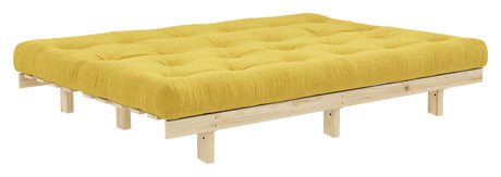 Lean Sofa bed, Pine/Yellow velvet