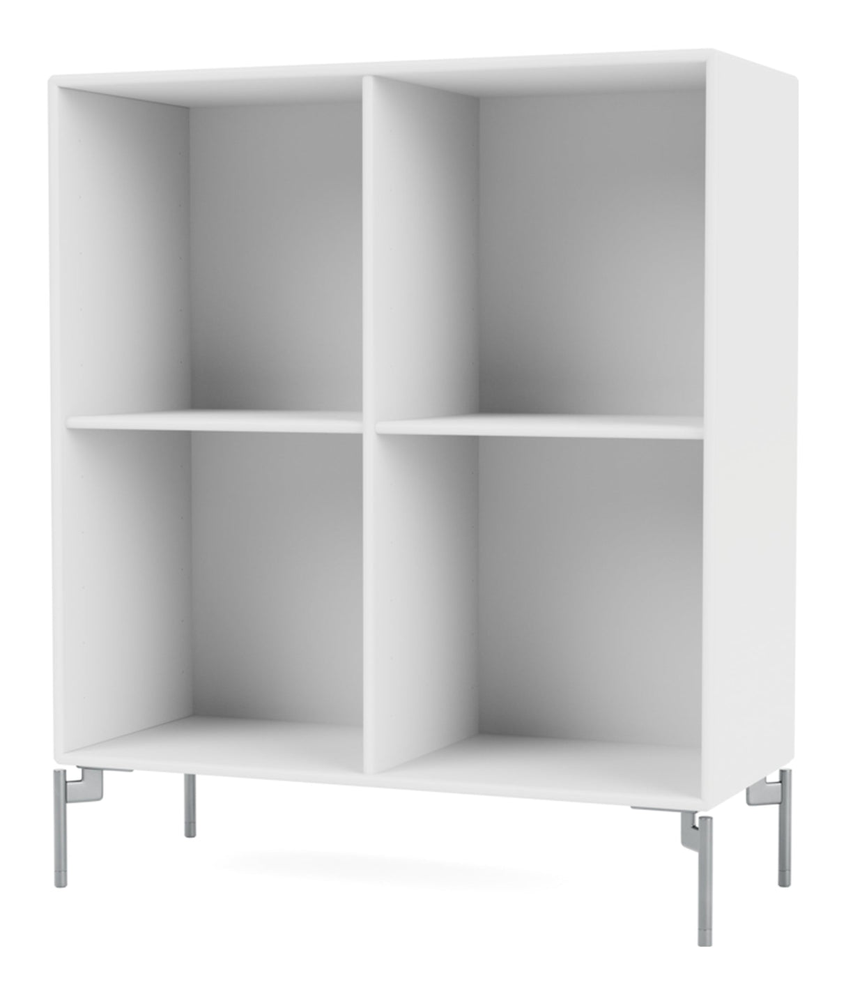 SHOW Bookshelf with silver legs, Snow