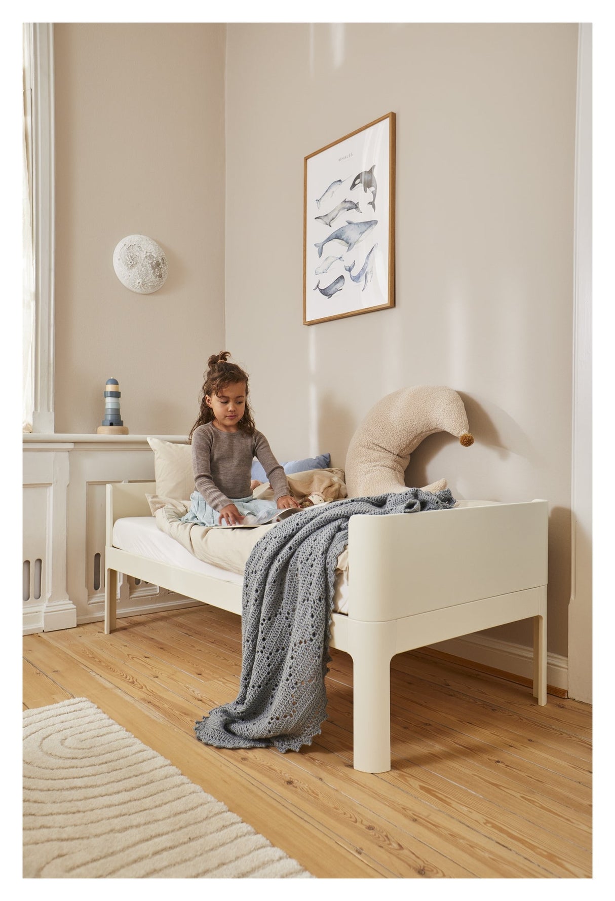 Nov, Junior bed, white