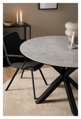 Heaven, dining table Ø119 - gray