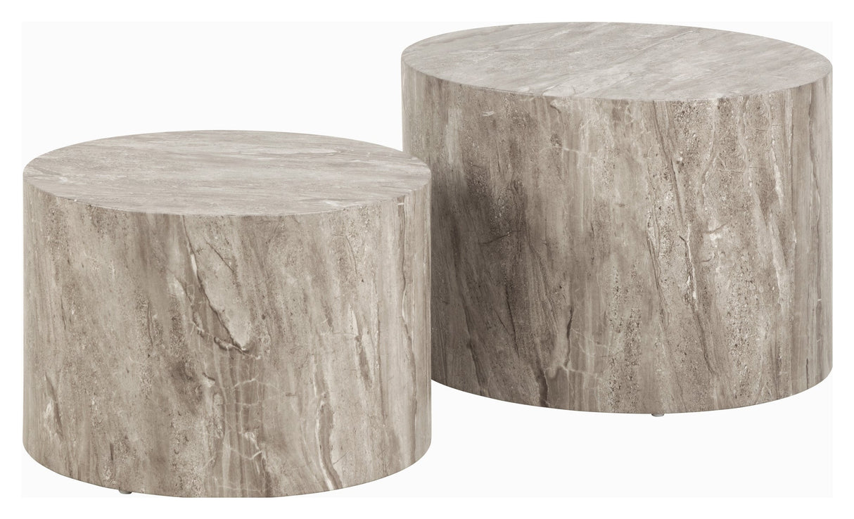 Dice, coffee table set Ø5 gray marble