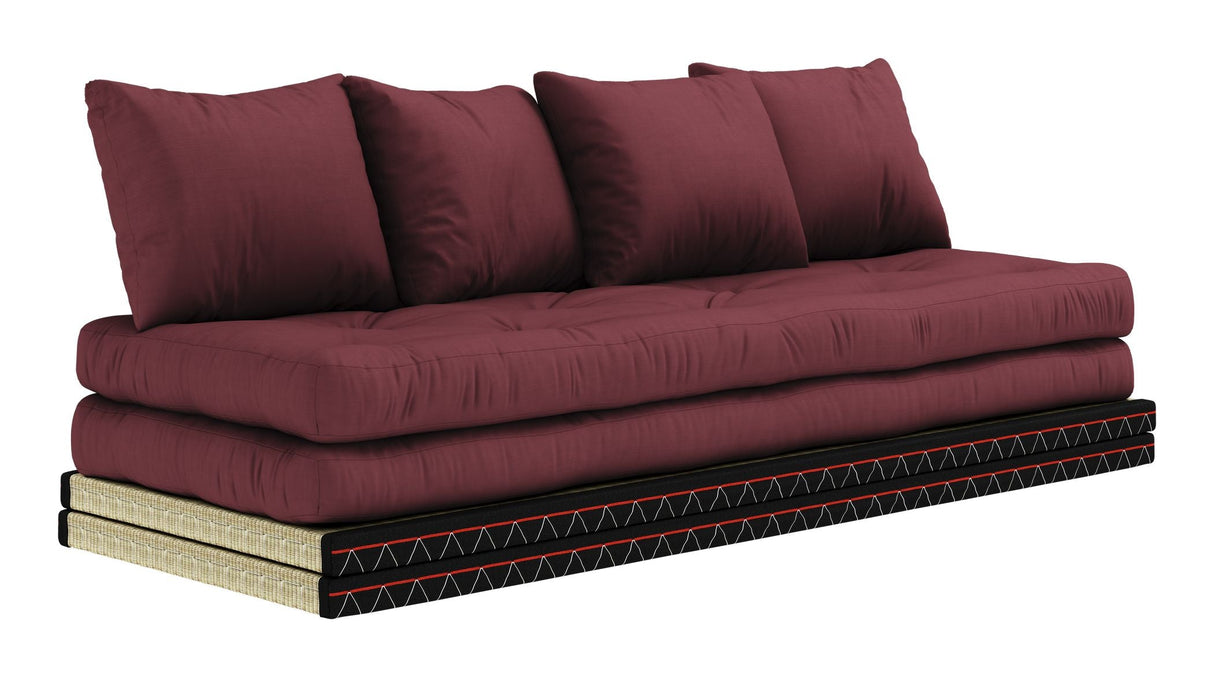 Chico Futon Sofa, Bordeaux w. Tatami mats