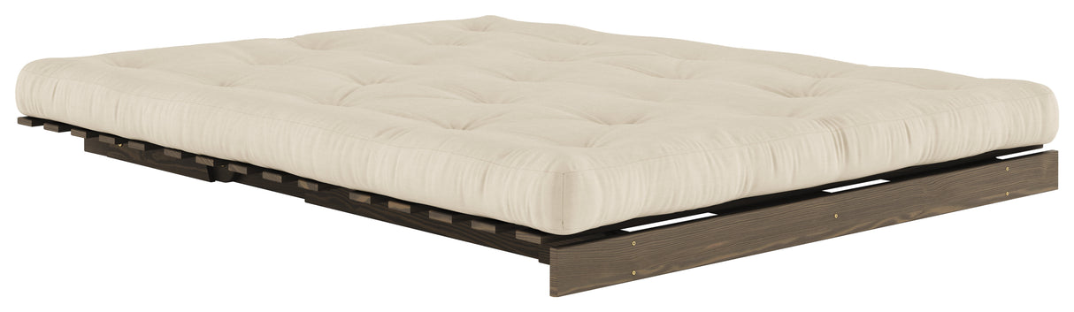 Roots 160 Sofa bed, Brown lacquered pine, Beige