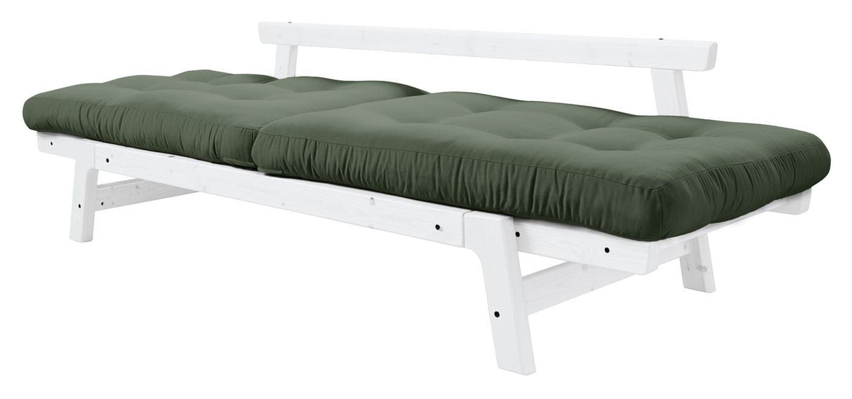 Step Sofa bed, Olive Green/White