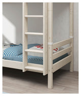 Classic Bunk Bed with Straight Ladder 90x200, White