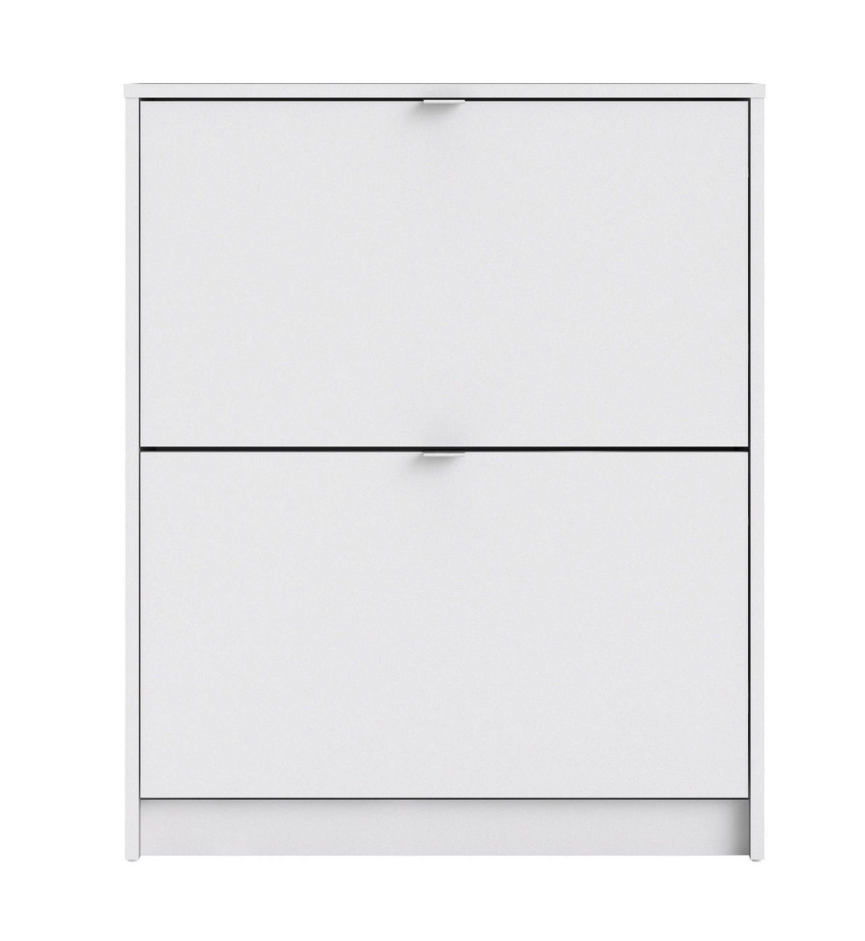 Shoes Shoe cabinet 2 folding doors with 2 compartments - White