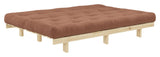 Lean sofa bed, pine/brown