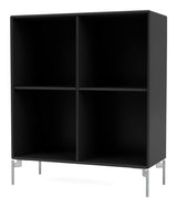 SHOW Bookshelf with silver legs, Black