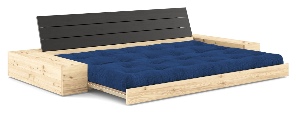 Base Sofa bed with Sideboxes, Royal Blue/black