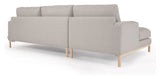 Mihaela 3-pers. Sofa with left-facing chaise longue, Gray fleece