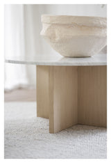 Brooksville Coffee Table Ø90 - White/White pigmented