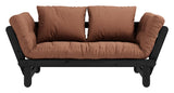 Beat Sofa bed, Black lacquered, Pine/Brown