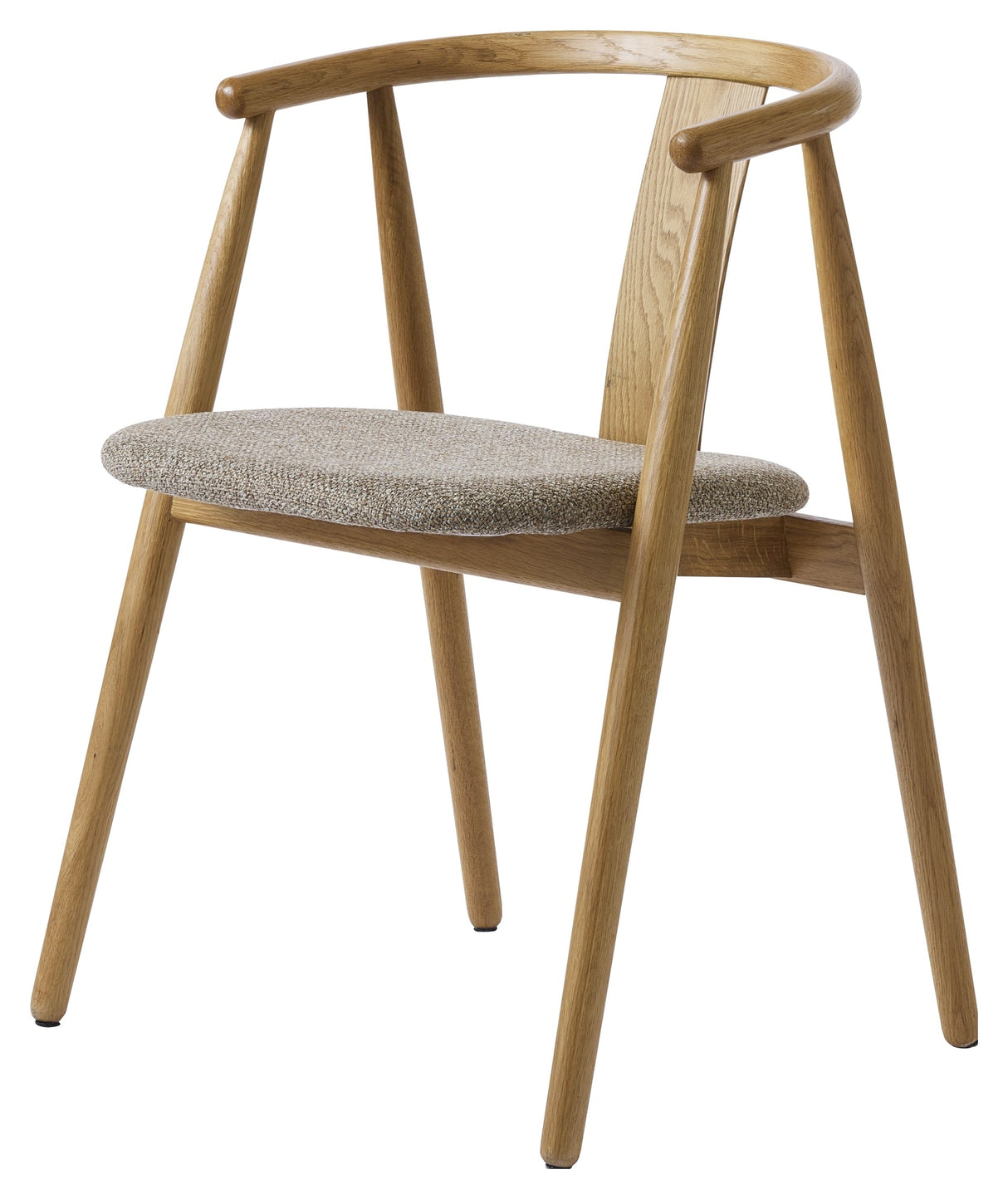 Relate, dining chair w/armrests - nature/latte