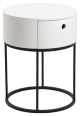 Polo, bedside table Ø40 - white